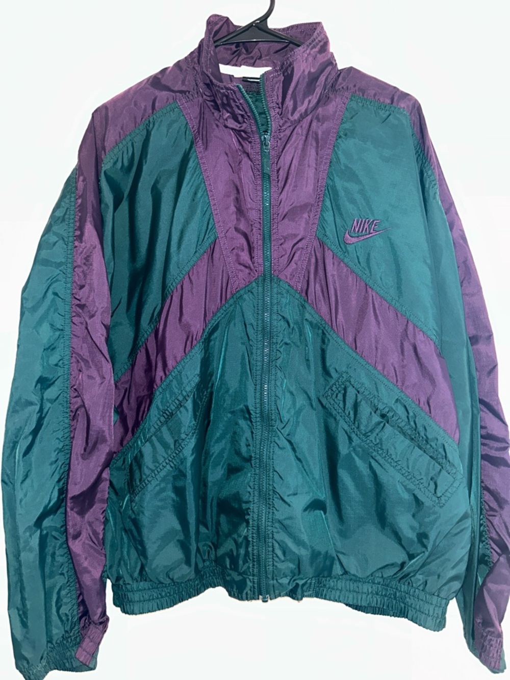 Vintage Nike Teal & Purple Colorblock Track Jacket